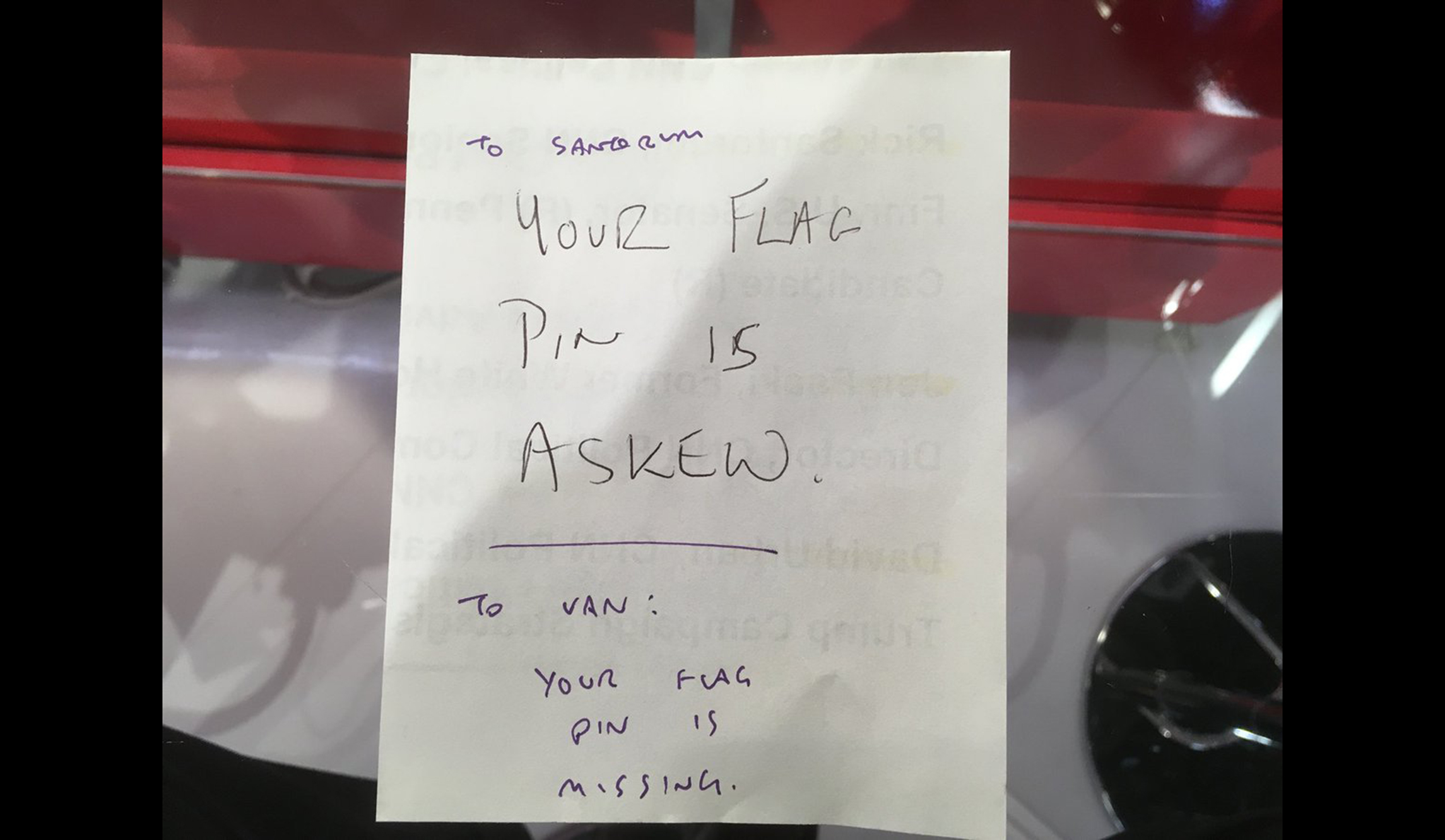 Rick Santorum shares secret message Anderson Cooper passed him on-air