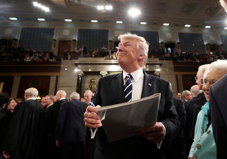 Trump deliberately fed the media a caricature of extremism, working journalists into a fever pitch. (Jim Lo Scalzo/Pool Image via AP)