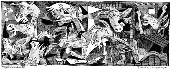 Editorial cartoon: Democrat Guernica