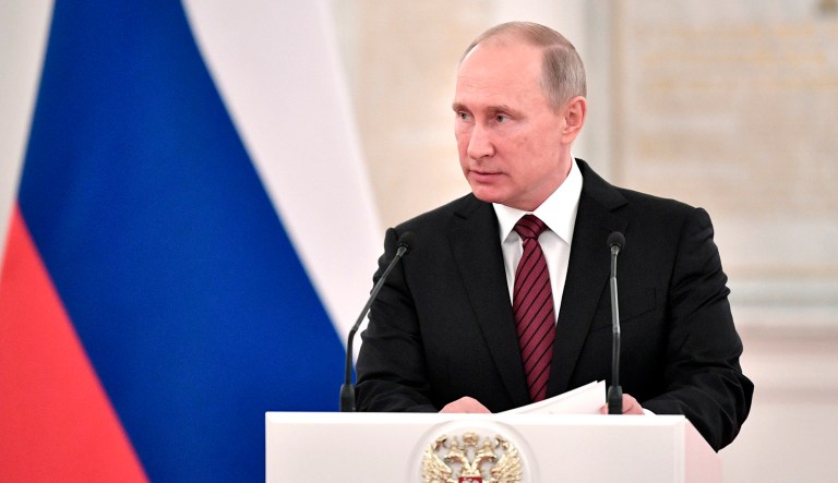 The Russians didn't really expect to install Trump as president. They were just trying to weaken the candidate whom everyone assumed -- Russian President Vladimir Putin included -- would be the next U.S. president. (Alexei Nikolsky, Kremlin Pool Photo via AP)