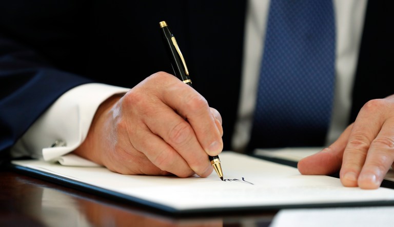 The Trump administration, thankfully, is poised to grant some relief through executive action later this week. The president's action should give health insurance customers at least a few ways outta the Obamacare confusion by allowing them sometimes to buy insurance across state lines, by expanding health savings accounts, and by quadrupling the upper limit on short-term health insurance plans from three months to nearly a year. (AP Photo/Carolyn Kaster)