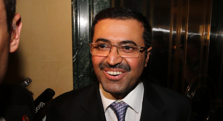 Mohammed Bin Saleh Al-Sada Minister of Energy and Industry of Qatar arrives at a hotel for a meeting of the Organization of the Petroleum Exporting countries, OPEC, in Vienna, Austria, Tuesday, June 10, 2014. (AP Photo/Ronald Zak)