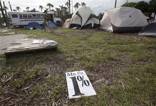 ‘Romneyville’ protest more of a ghost town