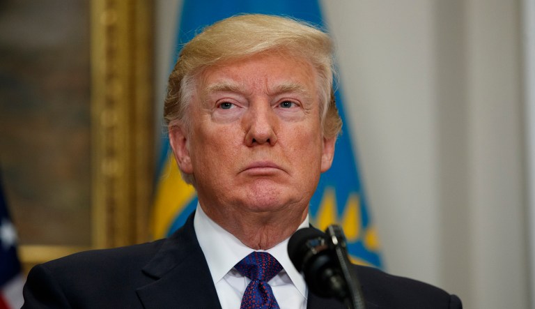 By perpetuating this news cycle, President Trump has handed Sen. Dick Durbin and company a club to beat him over the head with. (AP Photo/Evan Vucci)