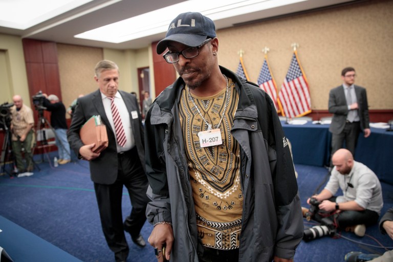 Ali Jr. had just finished speaking with lawmakers about the first time he was detained back in February. (AP Photo/J. Scott Applewhite)