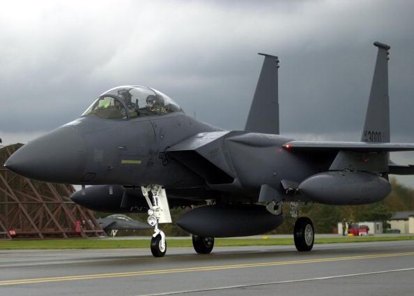 A F-15E aircraft is pictured in this file photo. (Photo by James Harper/U.S. Air Force/Getty Images) 