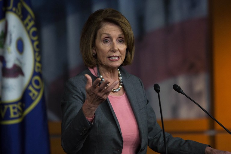 House Minority Leader nancy Pelosi said Democrats will push for an investigation into how former New York City Mayor Rudy Giuliani appeared to know in advance about a renewed FBI investigation into Hillary Clinton's private email server. (Graeme Jennings/Examiner)