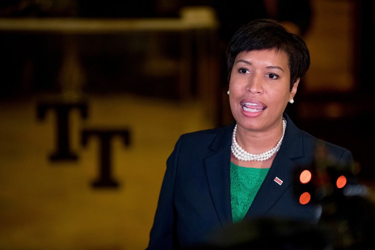 Washington Mayor Muriel Bowser met with President-elect Donald Trump to discuss Washington's quest to become the 51st state. (AP Photo/Andrew Harnik)