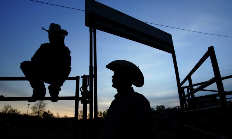 Don't cowboys represent the great American virtues of rugged self-reliance and toughness, of free spiritedness and adventure, of hard work, practical skills, simple pleasures and a no nonsense approach to the human condition? (AP Photo/Gerry Broome)