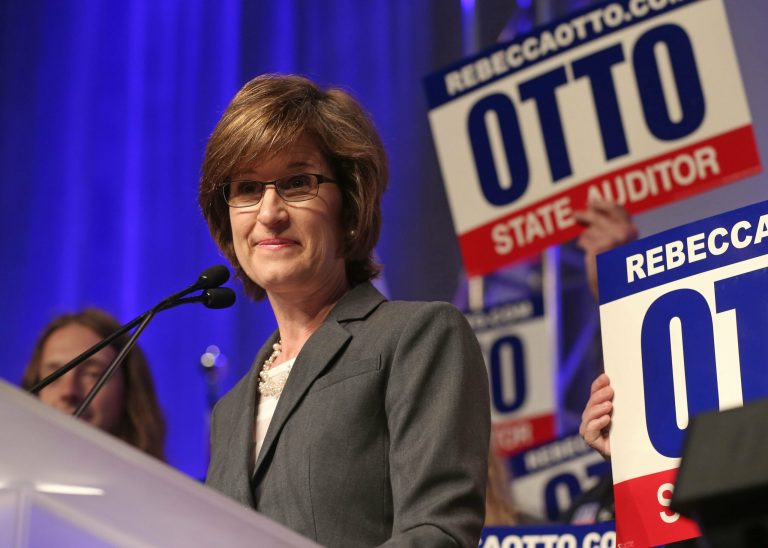 State Auditor Rebecca Otto will face Matt Entenza, the former state legislator who has statewide campaign experience, in the upcoming Democratic primary. Otto has lots of backers miffed by the idea that she is being challenged at all. (AP Photo/Jim Mone, File)