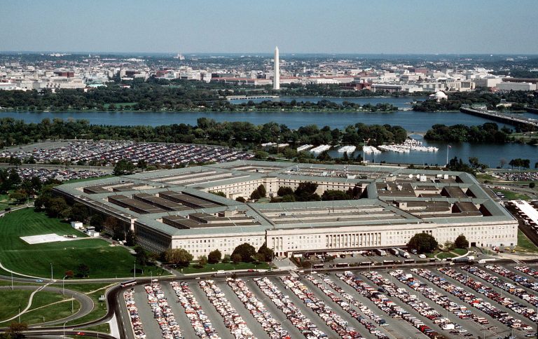 The Pentagon building is seen in this undated aerial photo. (Photo by U.S. Air Force/Getty images)
