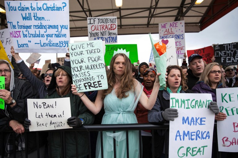 Democratic attorneys general from four states are separately suing the administration. (AP Photo/Branden Camp)