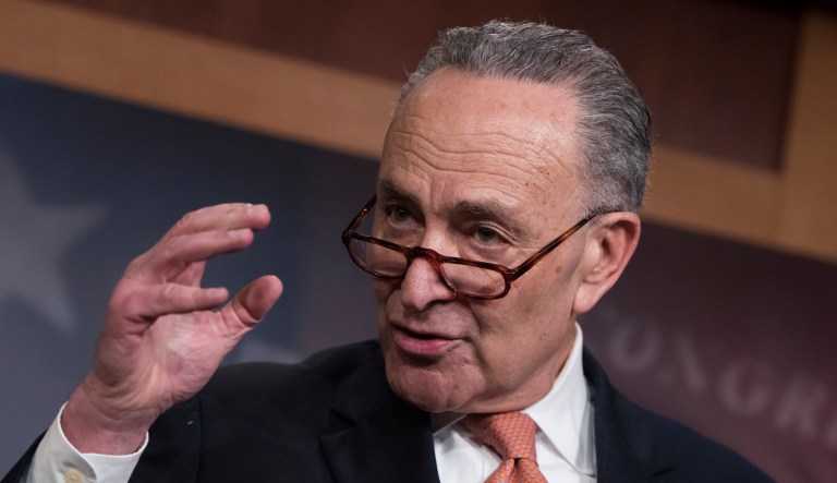 Now that President Trump has expressed openness to giving DACA recipients a path to citizenship so long as his border wall gets built, Senate Minority Leader Chuck Schumer, D-N.Y., should accept the deal. This is because, while more details are coming, the latest Trump-offer isn't that different from the late Schumer-offer. (AP Photo/J. Scott Applewhite)