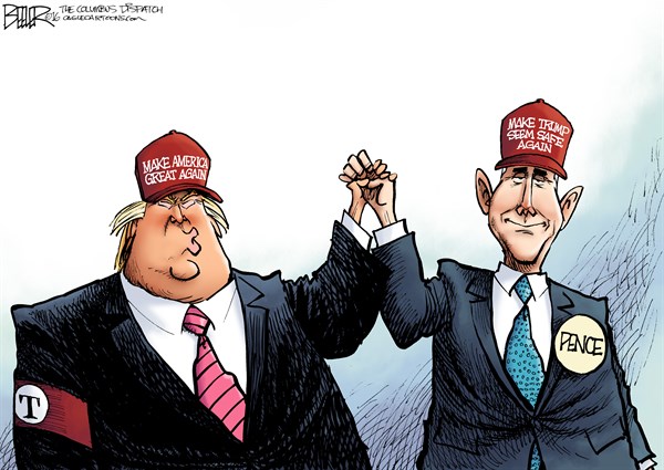 Editorial cartoon: Make Trump Seem Sane Again