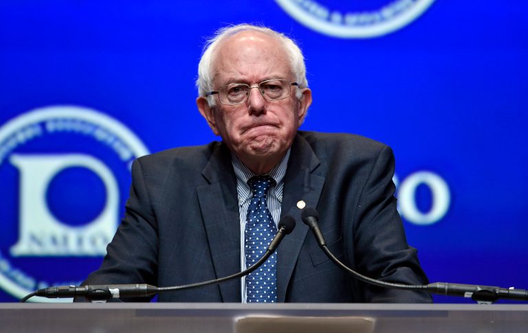 Democratic presidential candidate, Sen. Bernie Sanders, I-Vt. speaks at the National Association of Latino Elected and Appointed Officials, Friday, June 19, 2015, in Las Vegas. (AP Photo/David Becker)