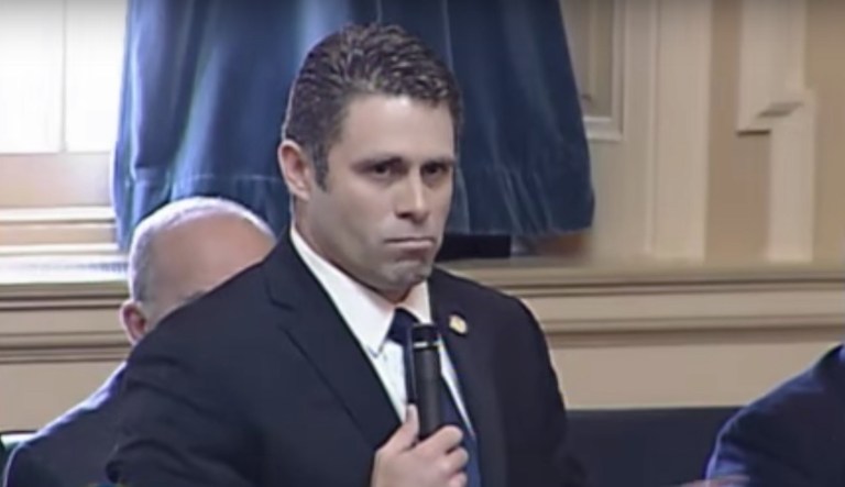 Del. Nick Freitas, a Republican from Culpeper, is running in Virginia's U.S. Senate election to unseat Democratic Sen. Tim Kaine, Hillary Clinton's running mate in the 2016 presidential election. (screenshot)