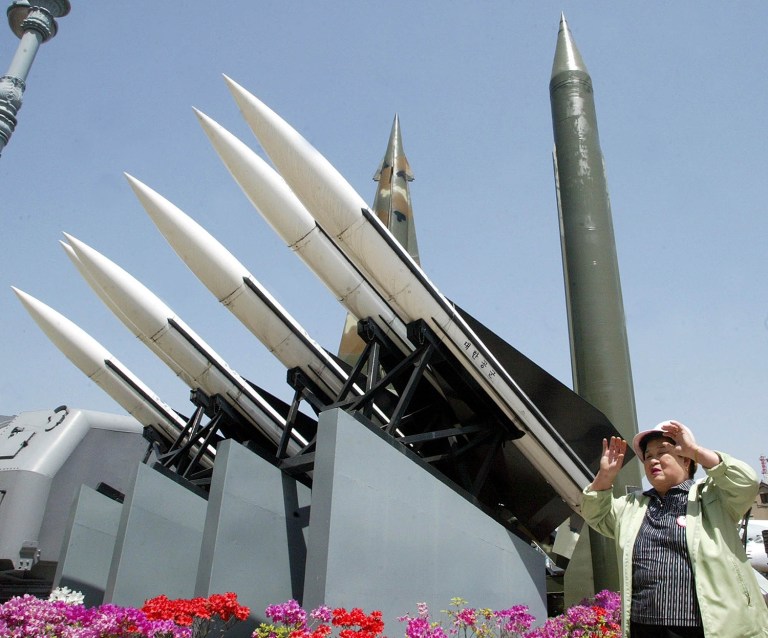 Donald Trump's suggestion that Japan and South Korea should be allowed to become nuclear states did not come up whenPresident Obama met with South Korean President Park Geun-Hye and Japanese Prime Minister Shinzo Abe Thursday morning to discuss North Korean aggression, sources say. (AP Photo/ Lee Jin-man, File)