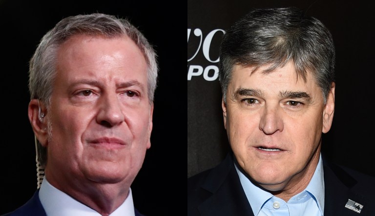 Bill De Blasio, Sean Hannity.