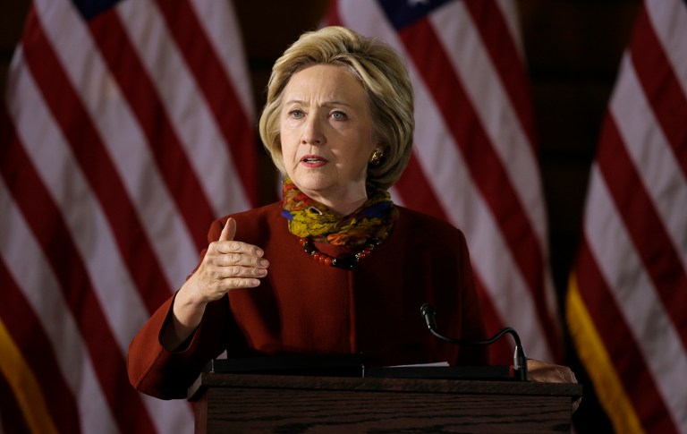 Advisers from Hillary for America will meet with David Melcher, president of the Aerospace Industries Association. (AP Photo/Charlie Neibergall)