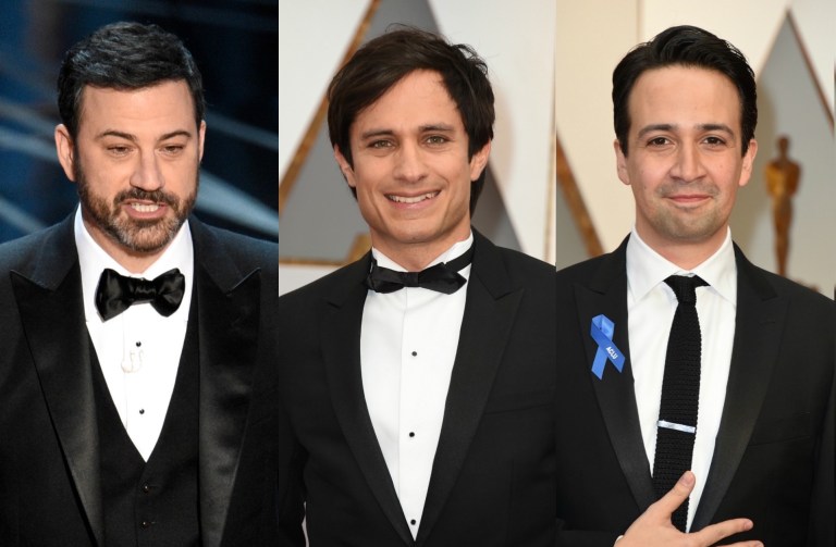 Celebrities made more than a fashion statement at the Academy Awards show. (AP Photos)