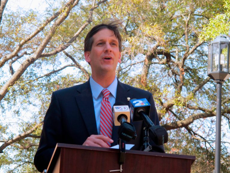 FILE -In this March 7, 2013 file photo, South Carolina gubernatorial candidate, State Sen. Vincent Sheheen speaks at a news conference at the Medical University of South Carolina in Charleston, S.C. As Democrats try to curtail Republican dominance of the South, the partyÃ?s top recruits for 2014 elections are trying to sell themselves as problem solvers who are above the partisan gridlock of Washington, D.C. (AP Photo/Bruce Smith, File)