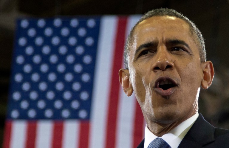 President Obama speaks at McGavock High School in Nashville, Tenn., on Jan. 30. (AP Photo)
