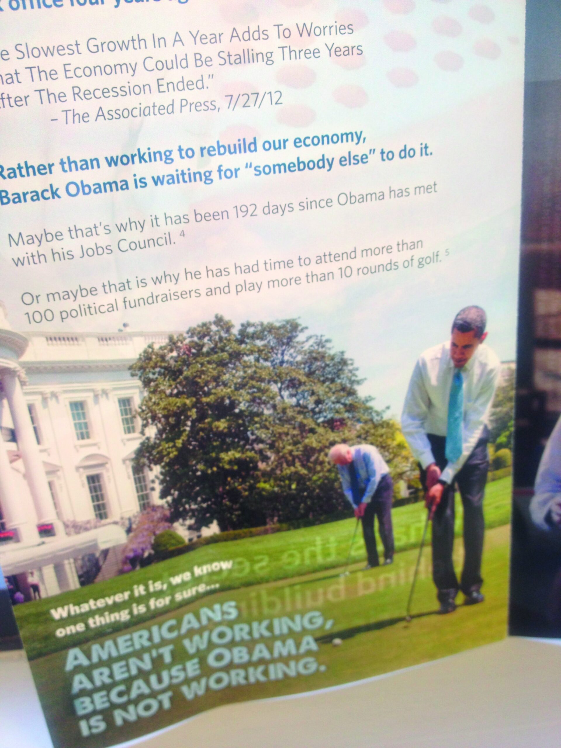 Fore! Romney slices Obama’s golfing