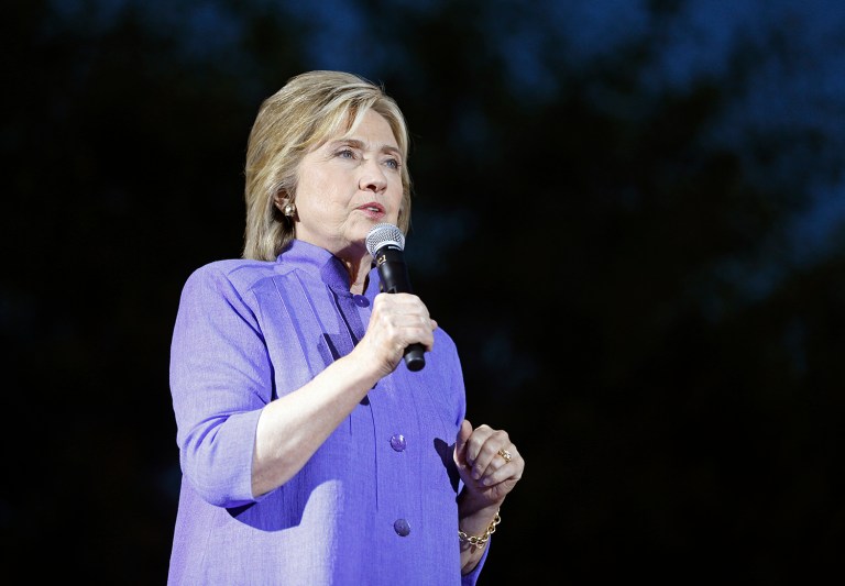 The Clinton campaign's renewed attacks on Trump's financial ties to foreign countries come after ABC News reported Thursday morning that the GOP nominee's business interests could pose a direct conflict of interest to U.S. sanctions on Russia. (AP Photo/John Locher)