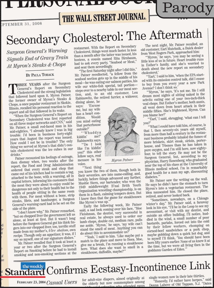 Looking back at the Surgeon General’s Report on Secondary Cholesterol