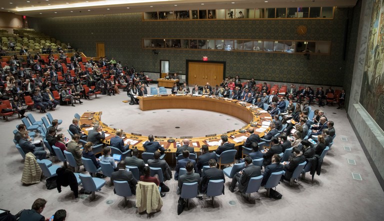 At a United Nations Security Council meeting Friday the ambassadors from the U.K. and France warned the U.S. to ease its language regarding the ongoing protests in Iran. (AP Photo/Mary Altaffer)