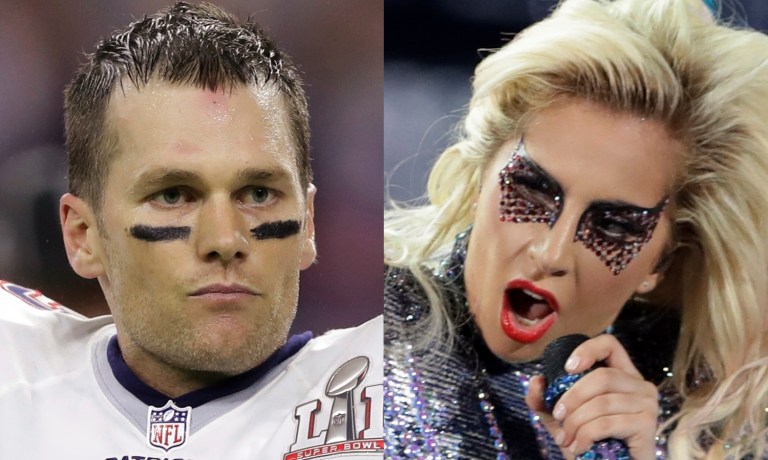 The exploits of Tom Brady during the Super Bowl and Lady Gaga during the halftime show provided a break in political concentration for Americans. (AP Photos)