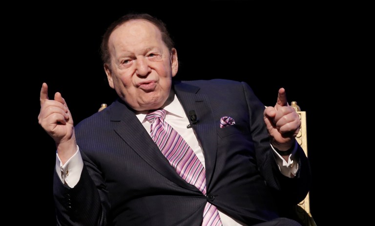Billionaire Sheldon Adelson has committed $25 million to an anti-Hillary Clinton super PAC, just one week before the presidential and congressional elections are decided on Nov. 8, according to a Fox News report late Monday. (AP Photo/Kin Cheung)