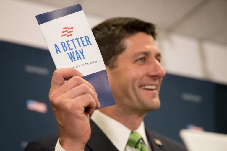 Red majorities are at risk with Trump. But they could just be gone without Ryan's support of Trump. (AP Photo/Andrew Harnik)