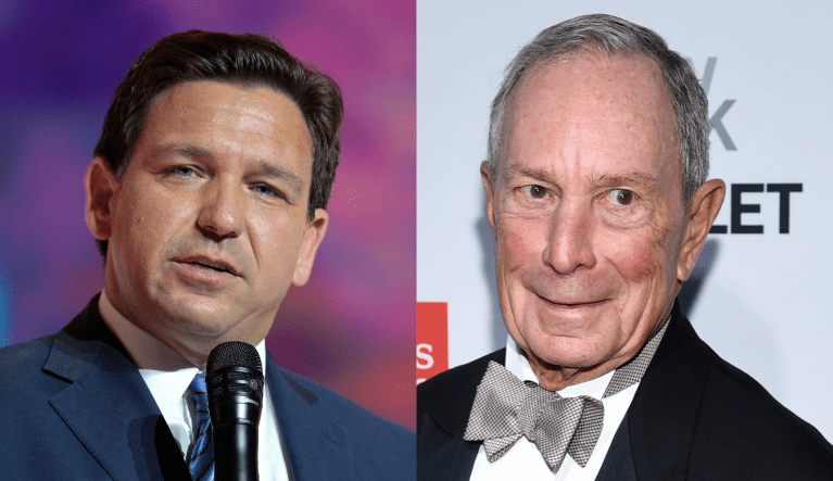Ron DeSantis and Michael Bloomberg