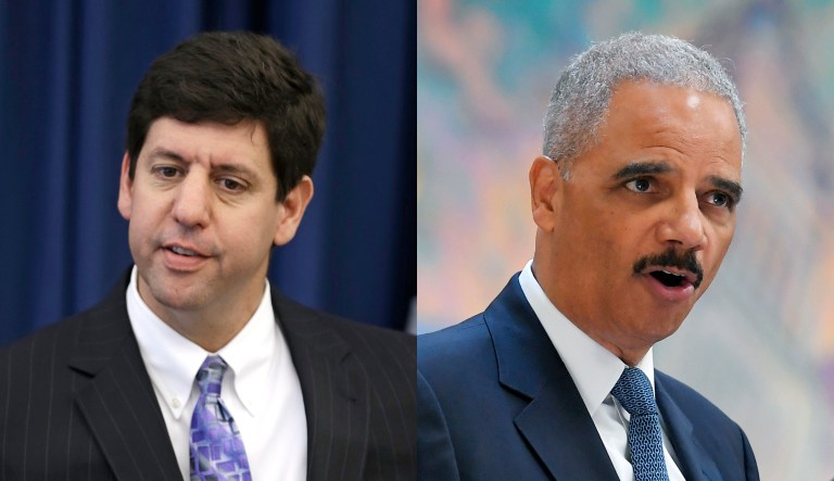 Steven Dettelbach (pictured left) and Eric Holder (pictured right) are shown.