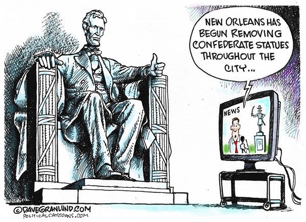 Editorial cartoon: New Orleans removes confederate statues throughout the city