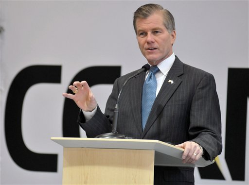 Virginia Gov. Bob McDonnell speaks during a ribbon-cutting and grand opening for the Commonwealth Center for Advanced Manufacturing in Prince George County, Va., Monday, March 25, 2013. The public-private research center is a partnership between companies and three Virginia universities. (AP Photo/The Progress-Index, Patrick Kane)