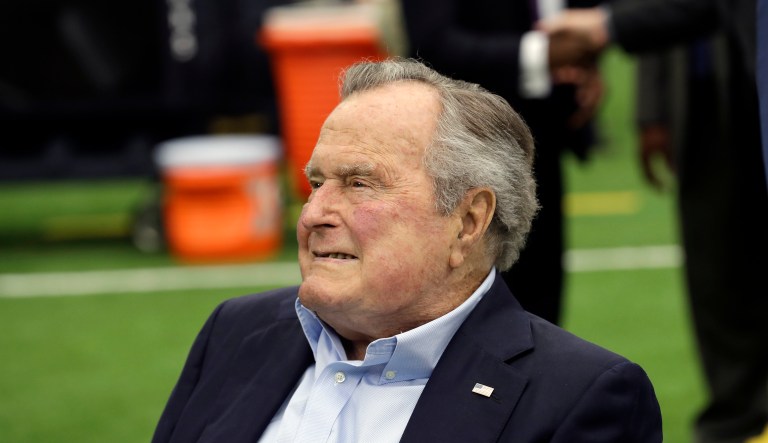 Former President George H.W. Bush faces allegations from roughly half a dozen women now who claim he groped them, both in and out of office. (AP Photo/David J. Phillip)