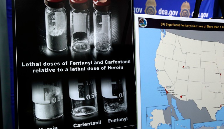 Fentanyl, a synthetic drug 50 times stronger than heroin, and its variations were responsible for nearly 60 percent of all overdose deaths in 2016. Fentanyl's deadly potency, cheap cost, and widespread availability have made it the new scourge of the opioid epidemic. (AP Photo/Jacquelyn Martin)