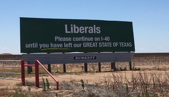 Interstate billboard urging liberals to get out of Texas is coming down