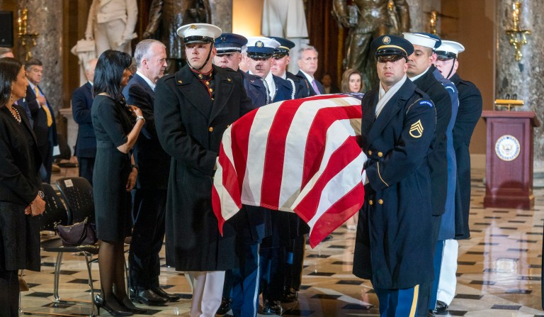 Colleagues honor ‘indomitable’ late House Dean Don Young as he lies in state