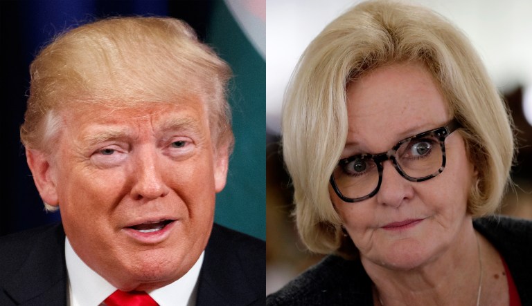 Donald Trump and Claire McCaskill.