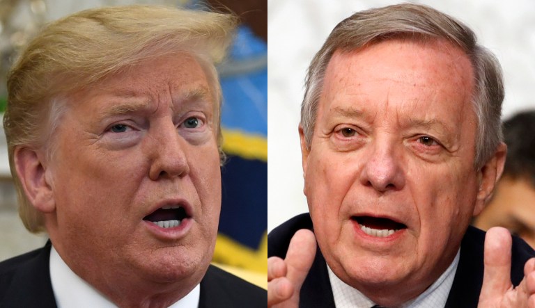 Donald Trump and Dick Durbin.