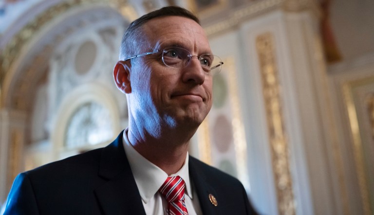 House Judiciary Committee ranking member Rep. Doug Collins, R-Ga., speaks as the House of Representatives debates the articles of impeachment against President Donald Trump at the Capitol in Washington, Wednesday, Dec. 18, 2019. 