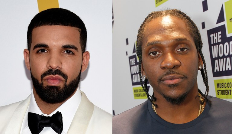 Canadian rapper Drake and Pusha T