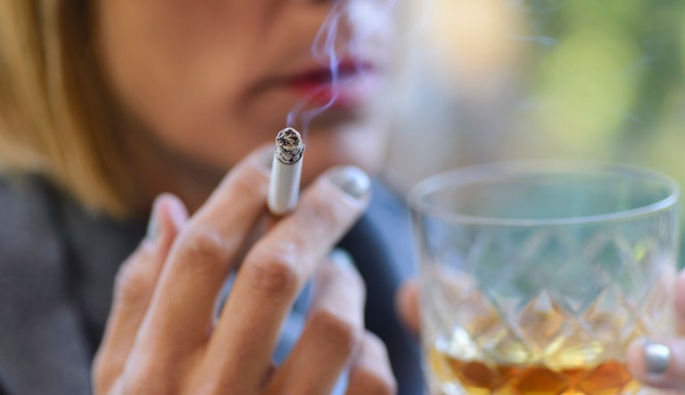 No, moderate drinking is not as bad for you as smoking