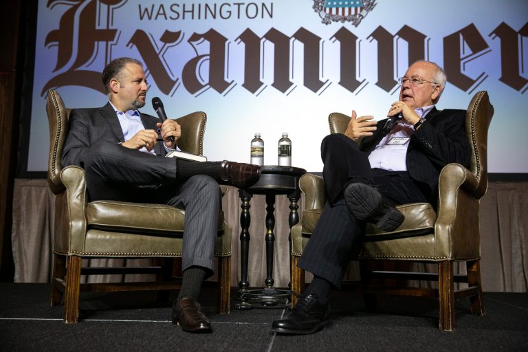Former U.S. Solicitor General Ken Starr discusses the Robert Mueller investigation with Senior Congressional Correspondent David Drucker at the Washington Examiner's political summit at Sea Island, Georgia. 