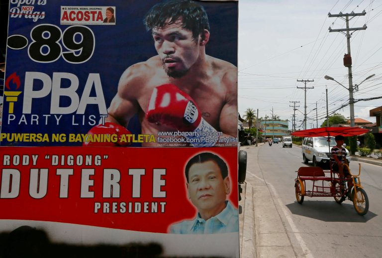 Manny Pacquiao prods Duterte to get tough on China as presidential showdown looms