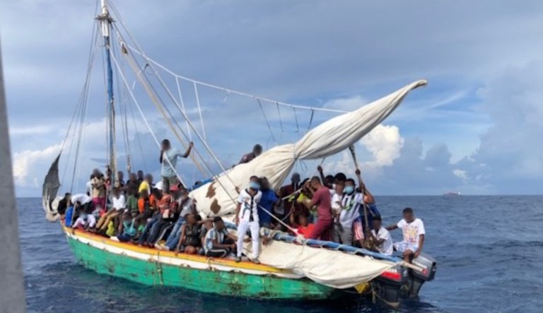 Coast Guard stops 104 Haitian migrants in boat off Miami coast