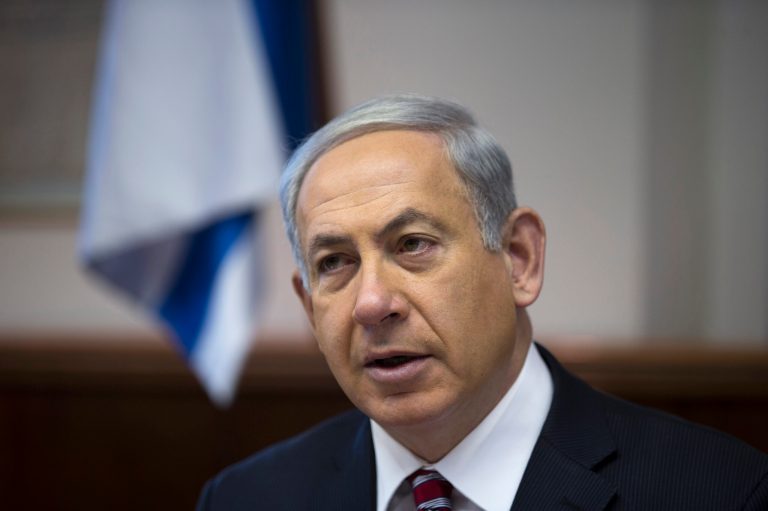 FILE - In this Sunday, Jan. 26, 2014 file photo, Israel's Prime Minister Benjamin Netanyahu attends the weekly cabinet meeting in Jerusalem. At a cyber-technology conference Monday, Jan. 27, 2014, Israeli Prime Minister Benjamin Netanyahu announced a bold initiative calling on tech giants and Western powers to band together to protect the world from cyber-attacks, vowing to relax export restrictions normally placed on security-related technologies so Israeli cyber-defense companies can sell their expertise around the globe. (AP Photos/Ronen Zvulun, Pool, File)